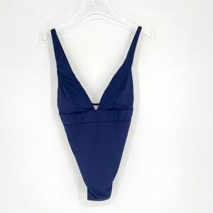 Andie Swimsuit Womens LT Sardinia One Piece Blue Classic Bathing Suit Long Torso